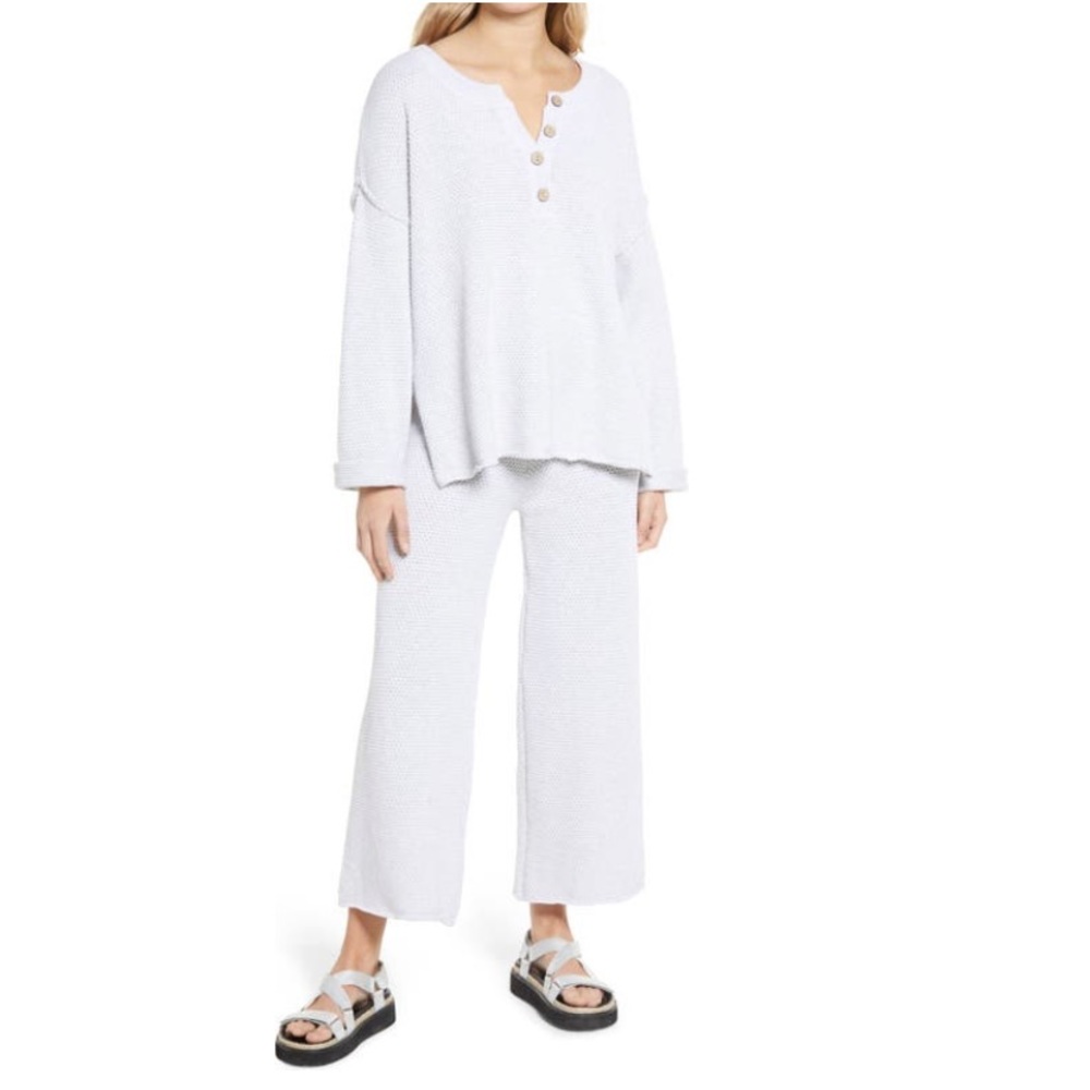 Free People Hailee Sweater Set, size small in Ivory Heather